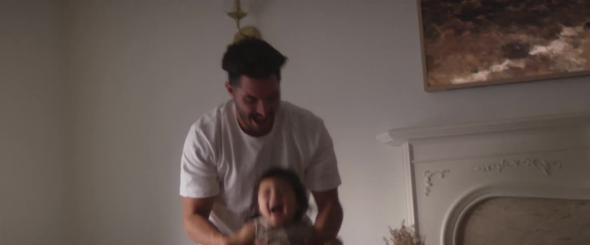 Father playing with child