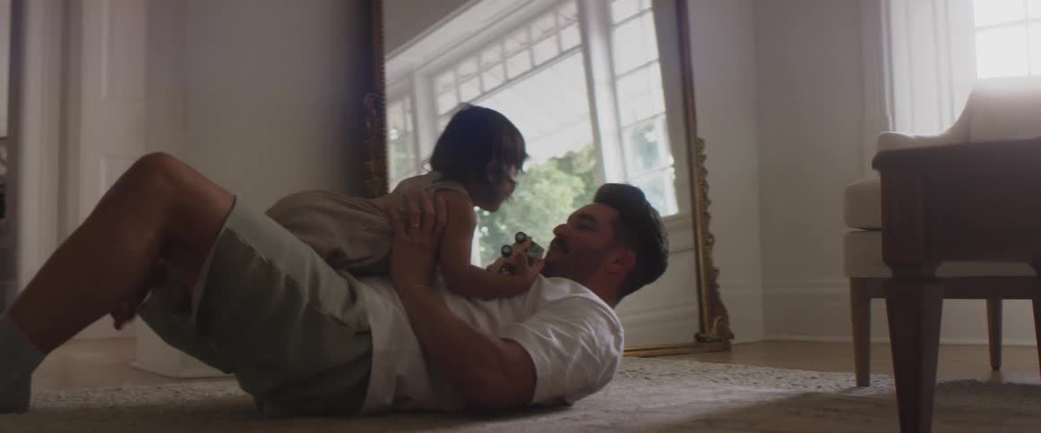 Father playing with child