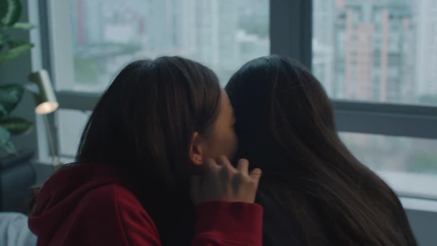 Girls in a room talking