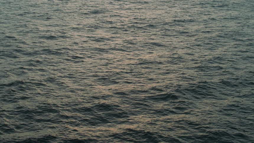 Sunlight is reflected on rippling water