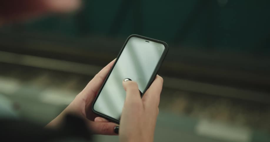 A person using a smart phone