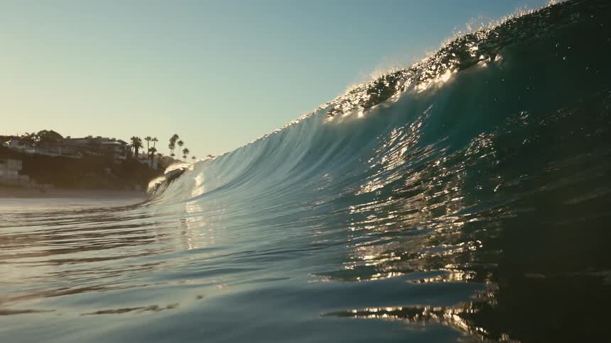 A view of a wave forming at the coast