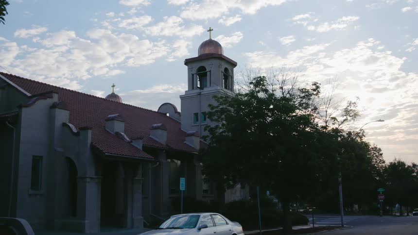 A view of a church building