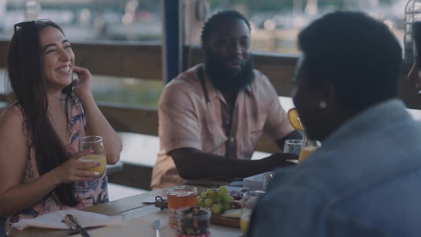 People talking and laughing