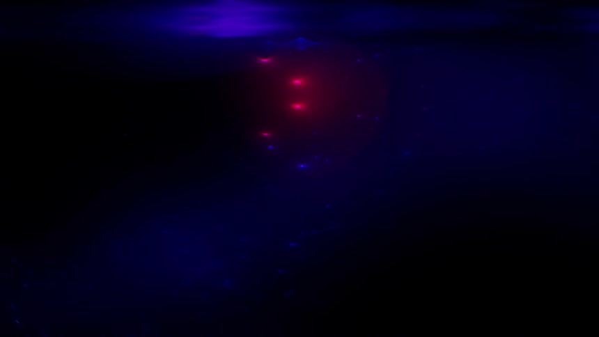 The red and blue lights fall up and down