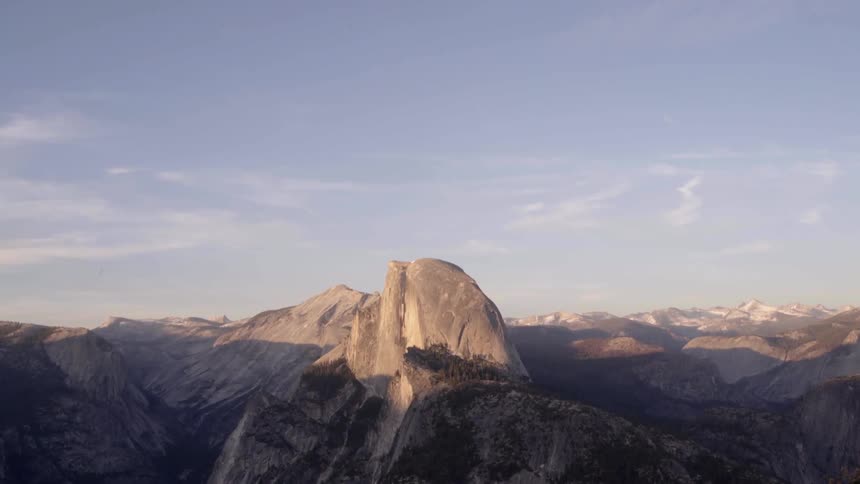 Half dome resting in yosemite national park