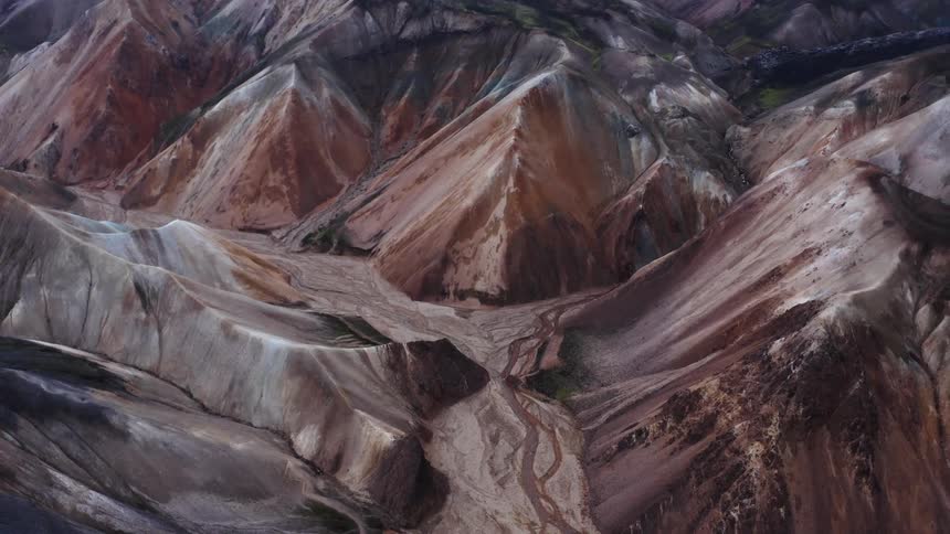Mountain range and rough mountainous terrain