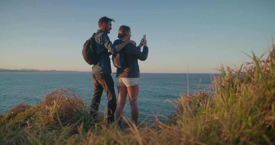 Two people looking out into the water