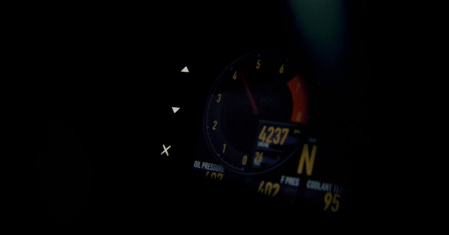 A view of a gauge cluster on a dash