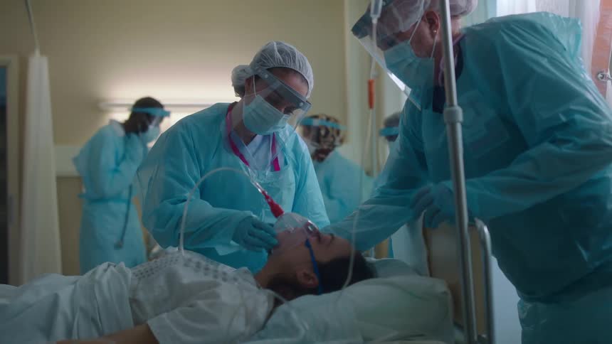 Person receiving medical care