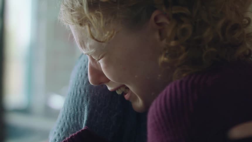Female crying on shoulder