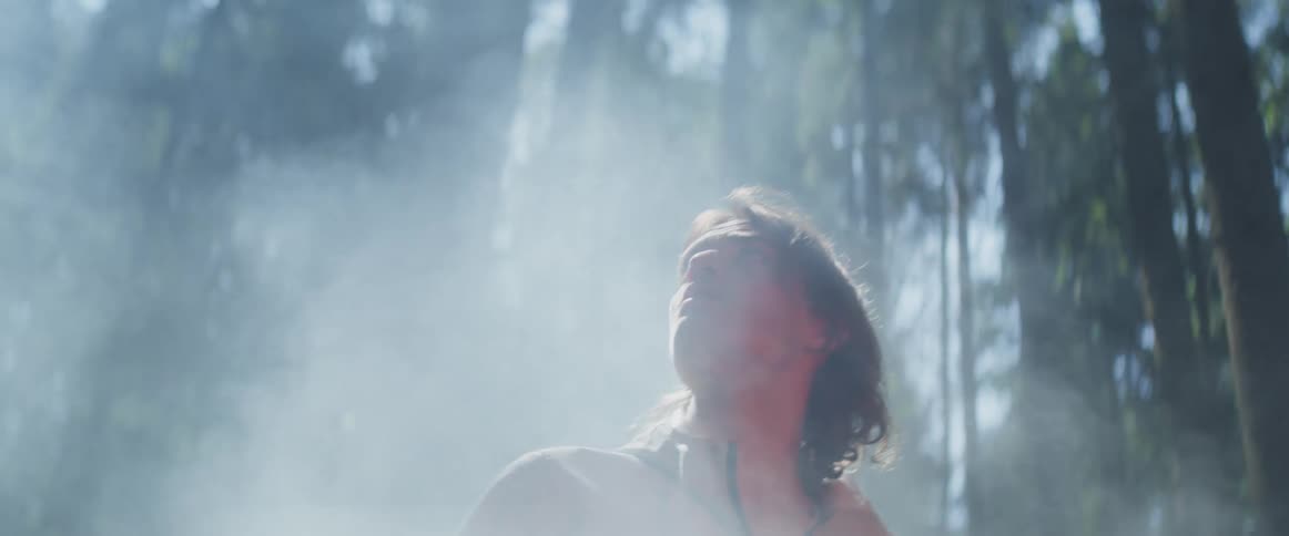 Person outside in forest