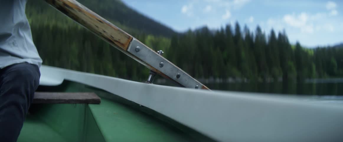 Person rowing on boat