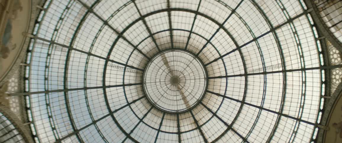 The domed ceiling is a large skylight