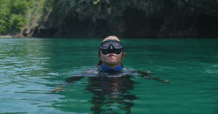 Female in water
