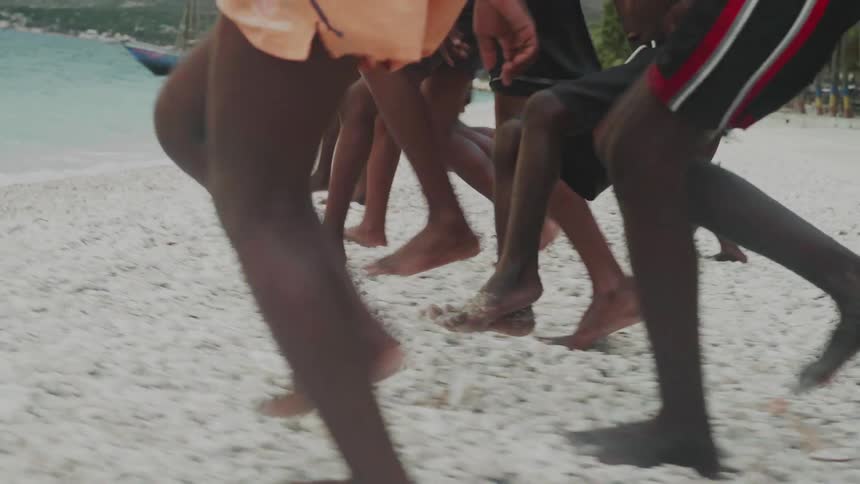 People running outside