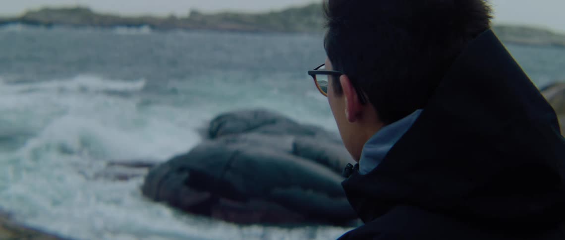 Person looking at water