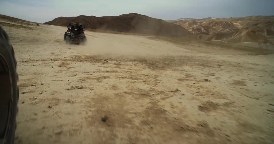 People driving offroad