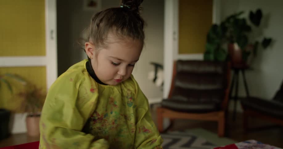 Young child painting