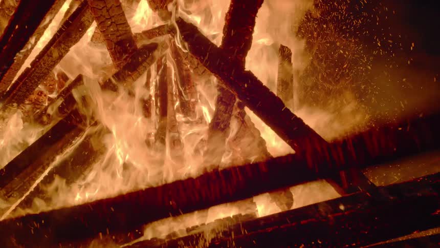 Bonfire falling