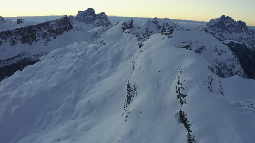 Mountains covered in snow