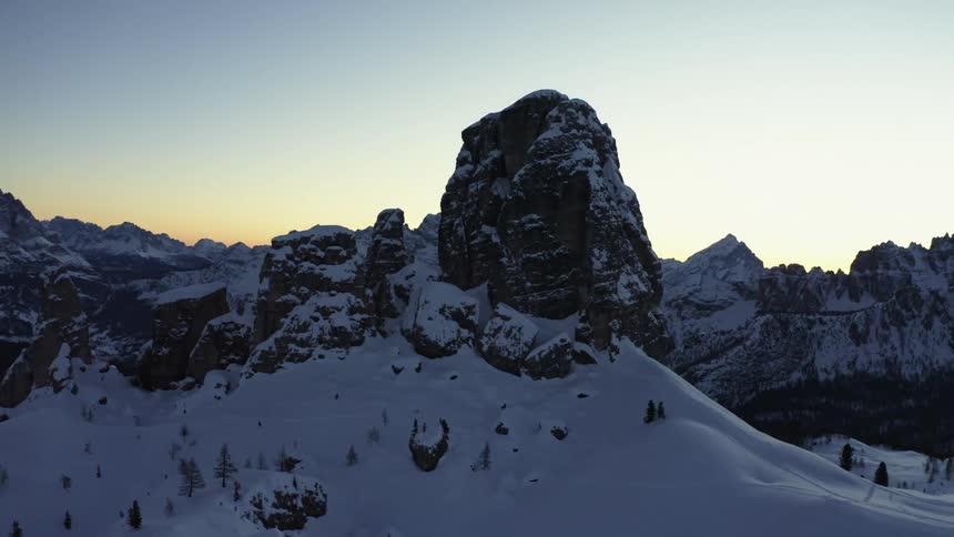 Mountain covered in snow