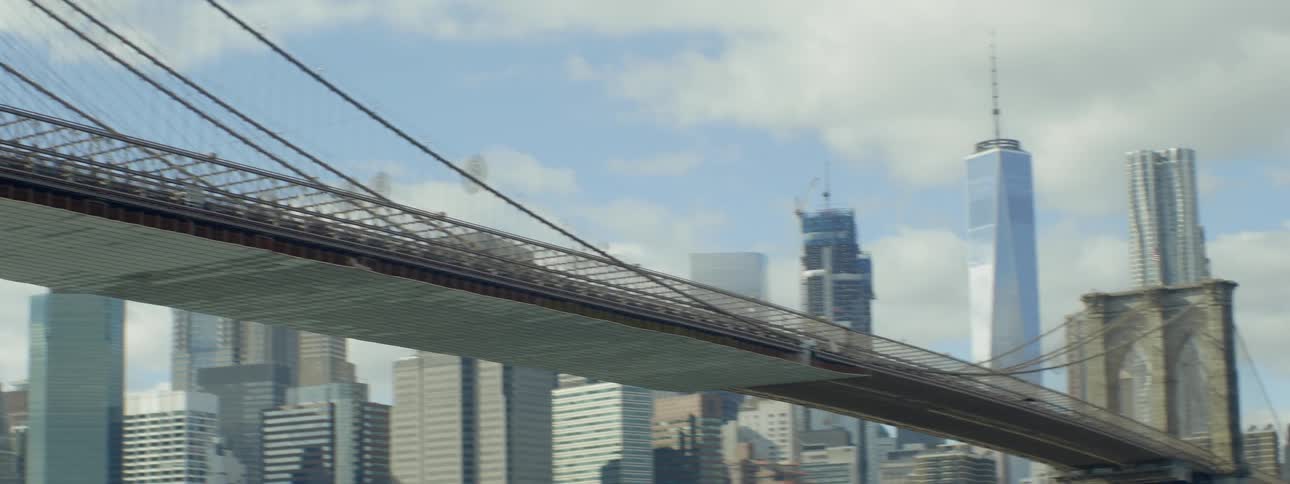 A bridge leads to a city