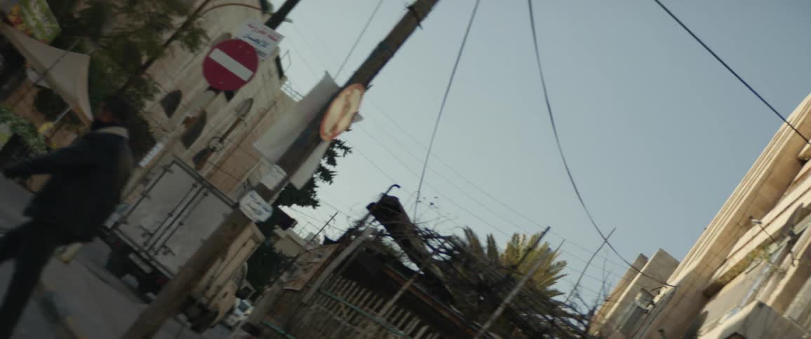 A view driving down a street
