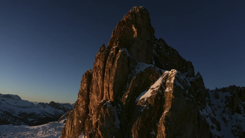 Mountain covered in snow