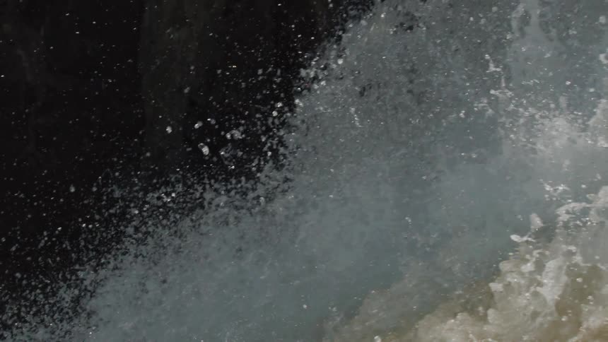 Water is splashing and foaming