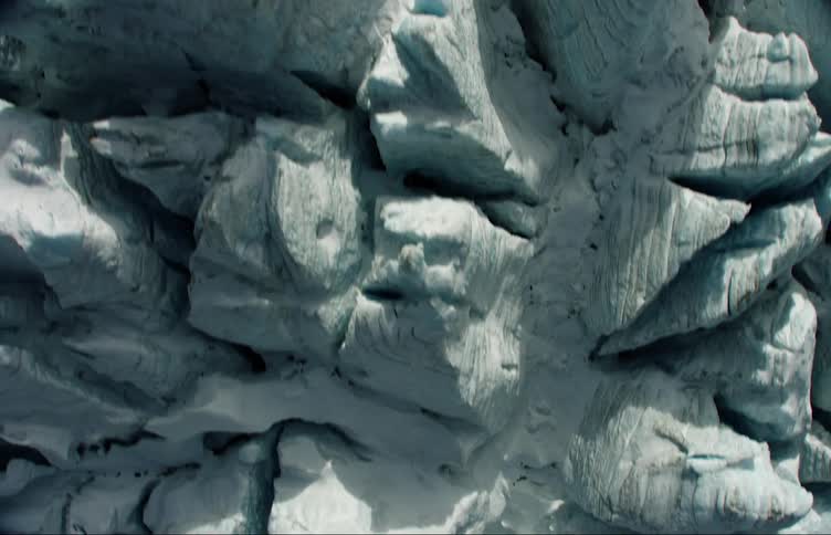 Glaciers with snow and ice