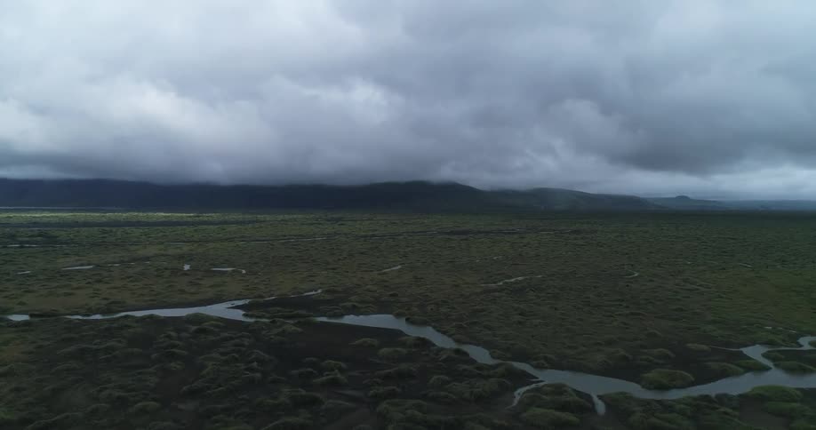 An aerial view of a landscape