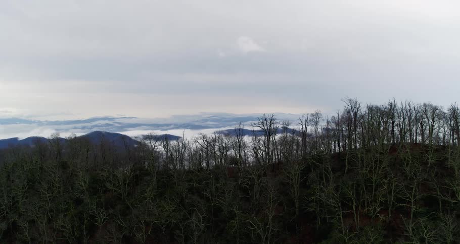 The mountains are reaching above the clouds