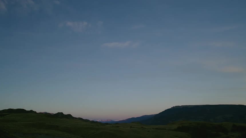 Time lapse of the rising sun deep in the Patagonia wilderness