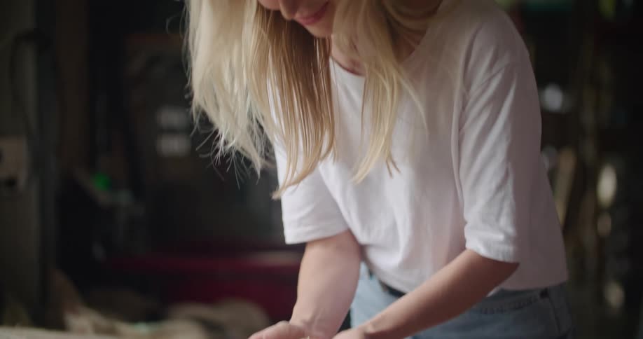 Person holding coffee beans