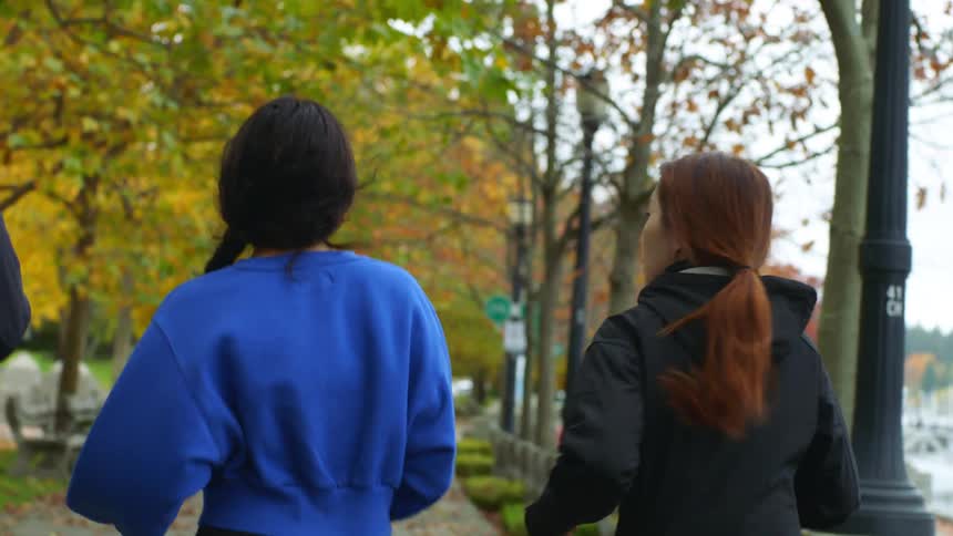 People jogging outdoors