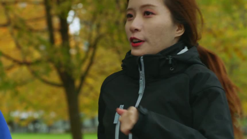 People jogging outdoors