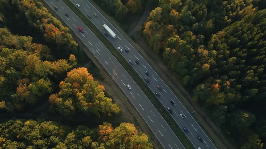 Cars driving on highway