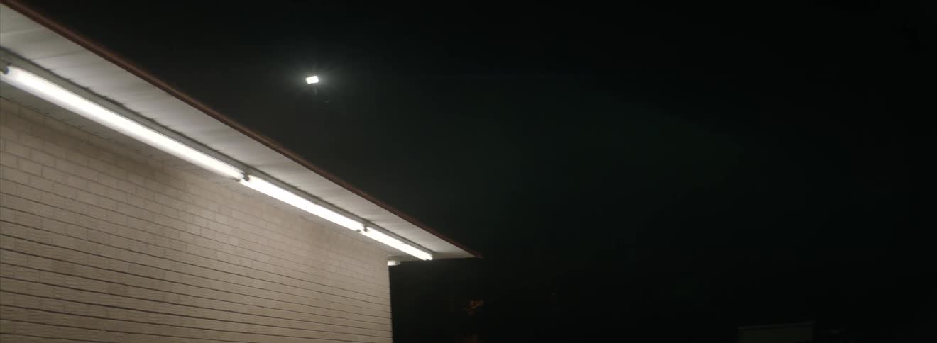 A building at night