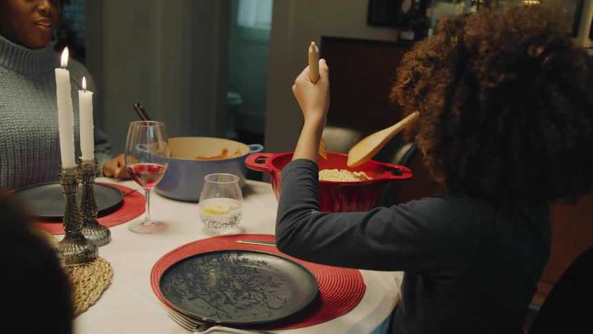Family having a meal