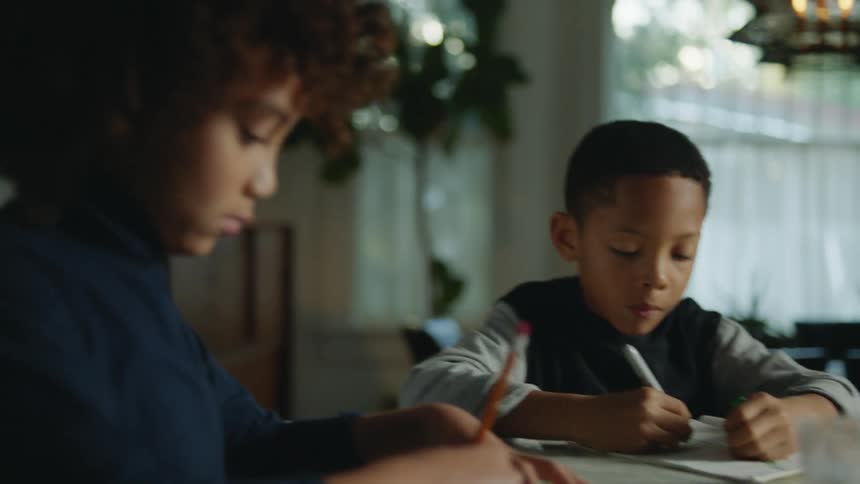 Children at a table