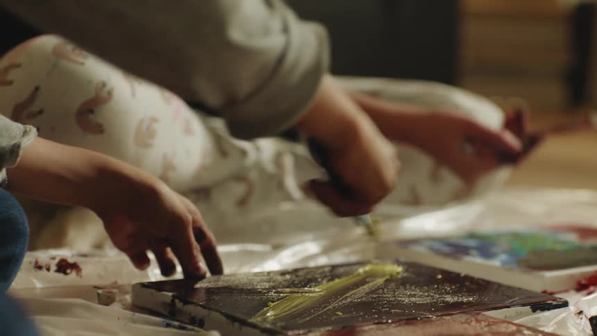 Children painting