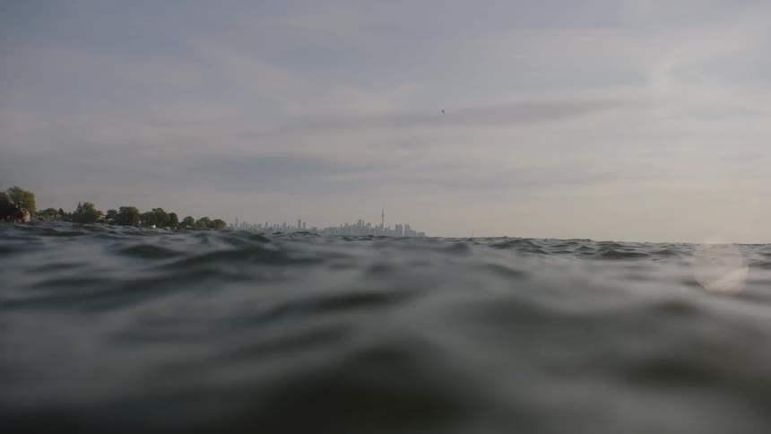 Camera in ocean waves