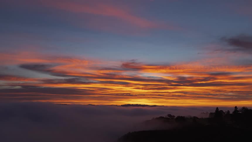 Orange and red sky