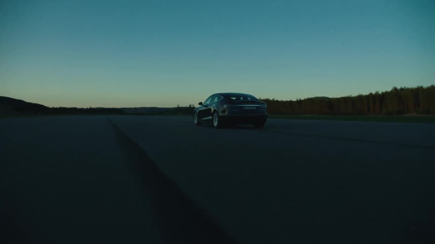Vehicle driving on tarmac