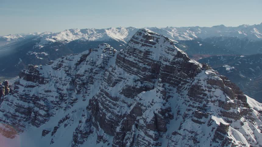 Snowy mountain range