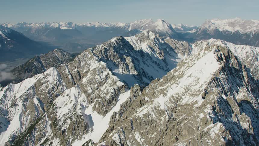 Snowy mountain range