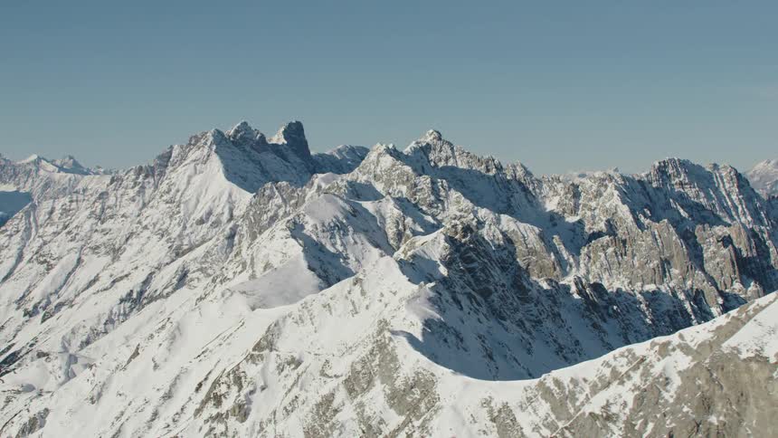 Snowy mountain range