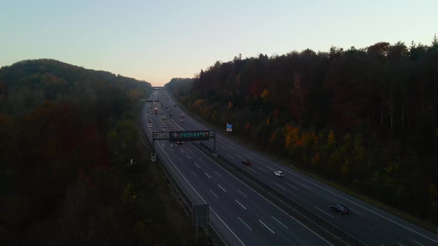Vehicles on highway