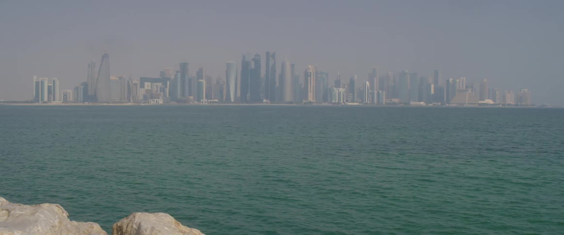 Heavy fog covers the city ahead